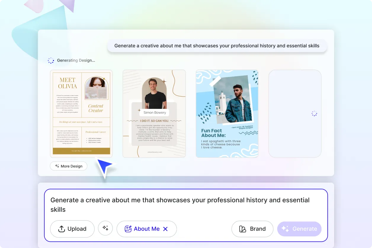 Free AI About Me Generator, Free About Me Maker Online